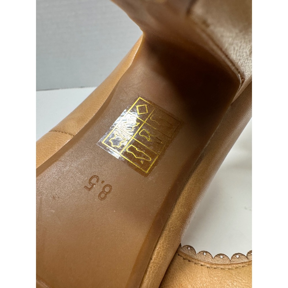Miz Mooz Starla Leather Button Laser Cut Heels Size 8.5 - Picture 5 of 12